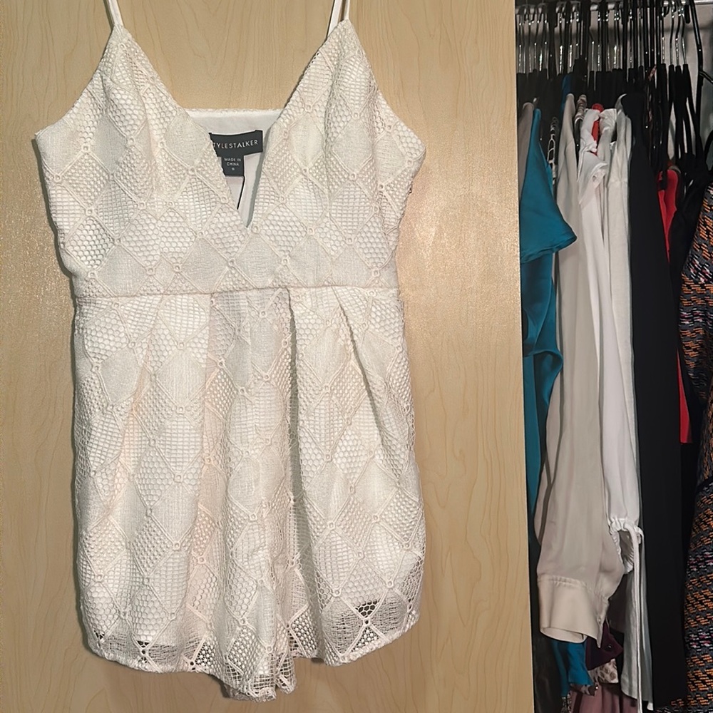 White short romper Styleststalker